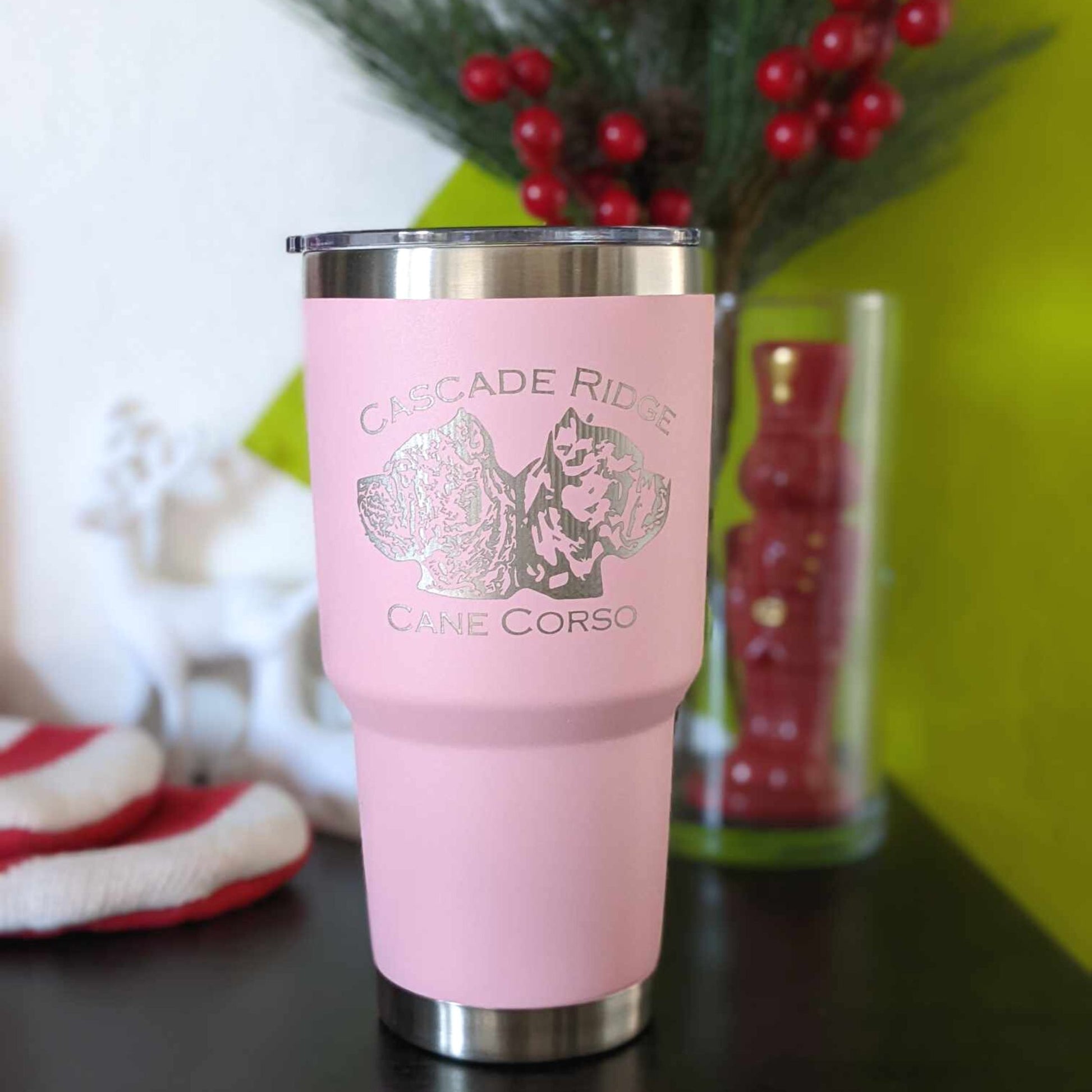 Candy Cane Heart 22oz Stainless Steel Tumbler - MACkite