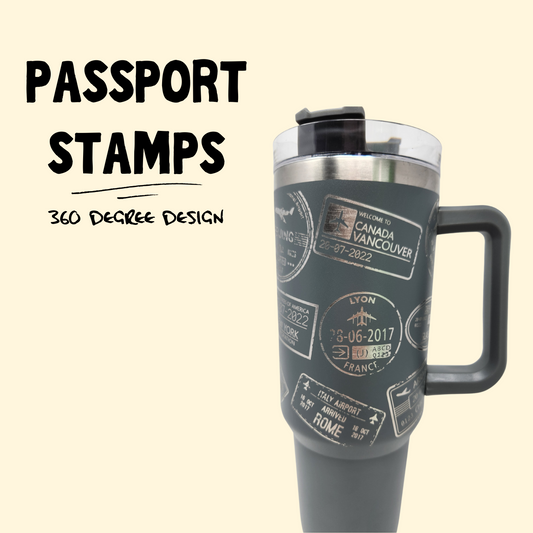 Passport Stamps Full/Half Design