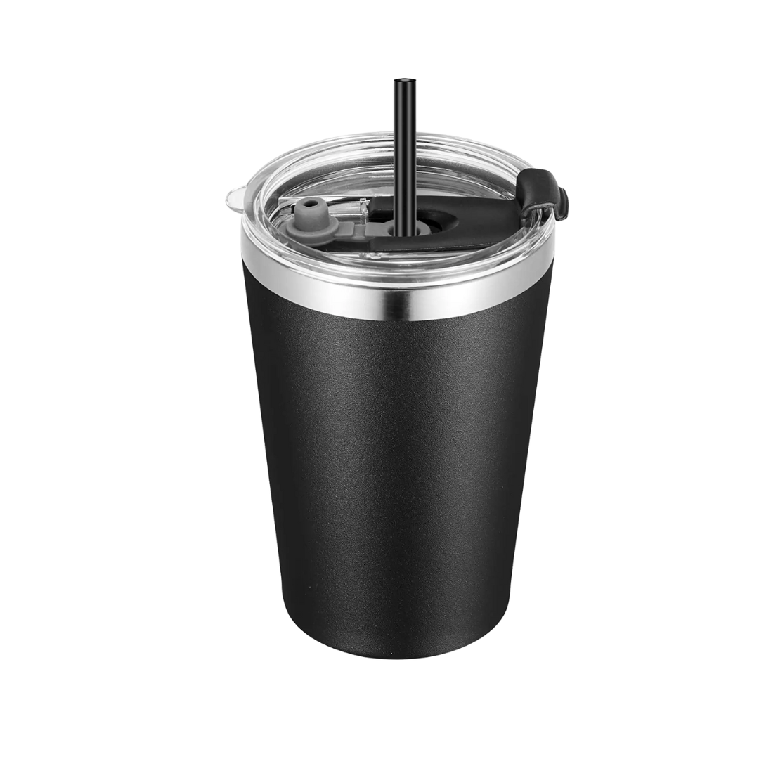 12 oz Stainless Tumbler with Straw